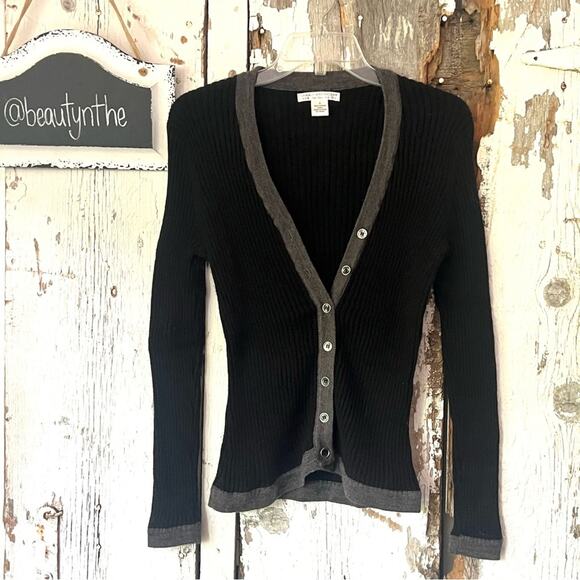 Sarah Spencer 100% Italian Merino Wool Button Cardigan - Picture 1 of 6